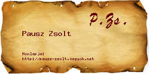 Pausz Zsolt névjegykártya